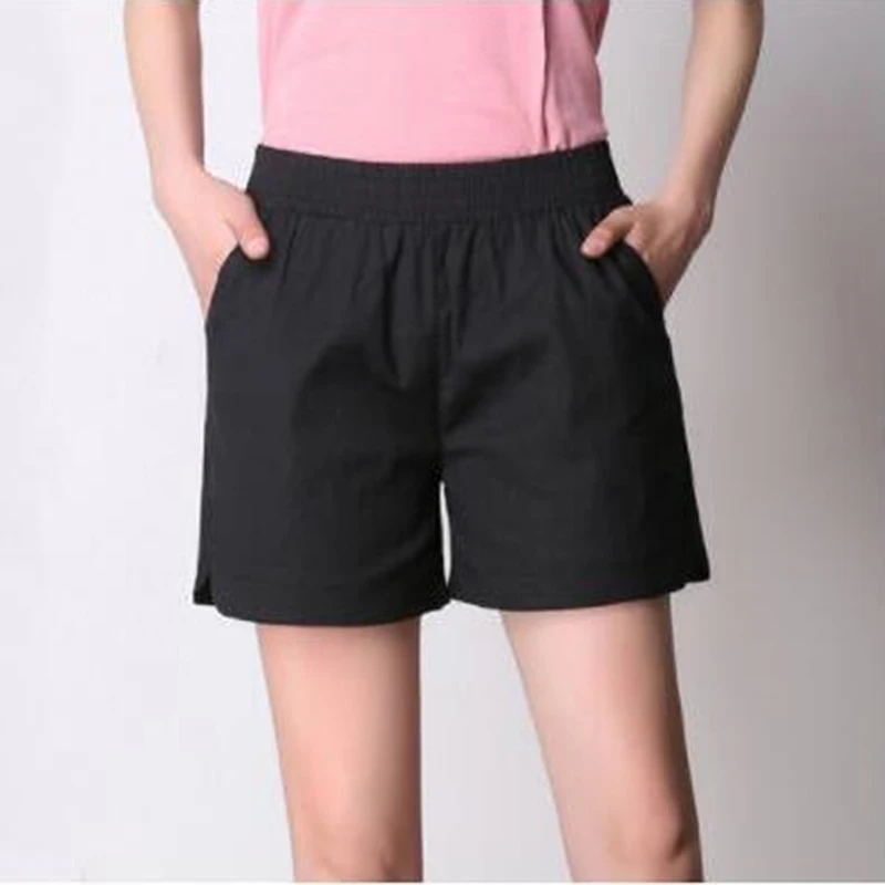 2019 летние женские шорты с широкими штанинами эластичным поясом повседневные