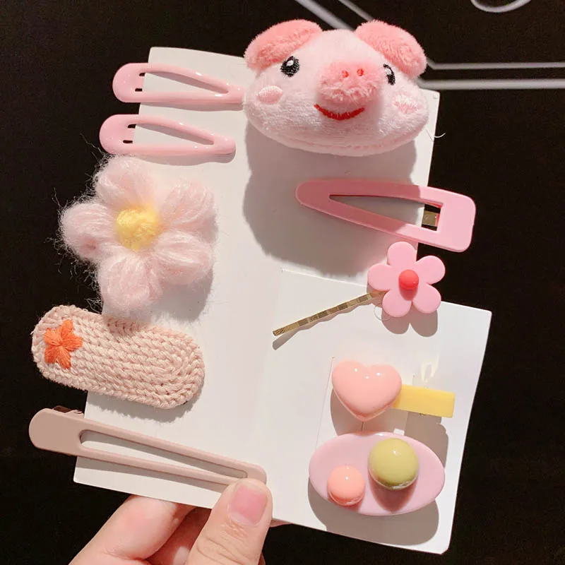 

Baby Lovely Kids Hair Pins 6Pcs Kids Infant Hairpin Baby Girl Cartoon Animal Motifs Hair Clip Set For Girls Gift