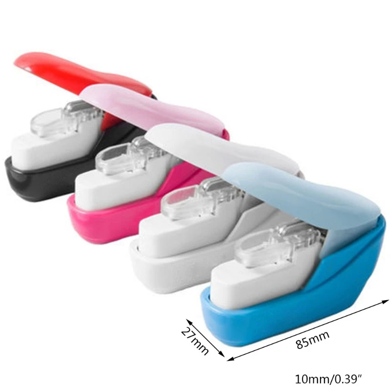

Color Stapleless Stapler Book Paper Stapling Stapler Mini Portable No Staples School Office Supplies