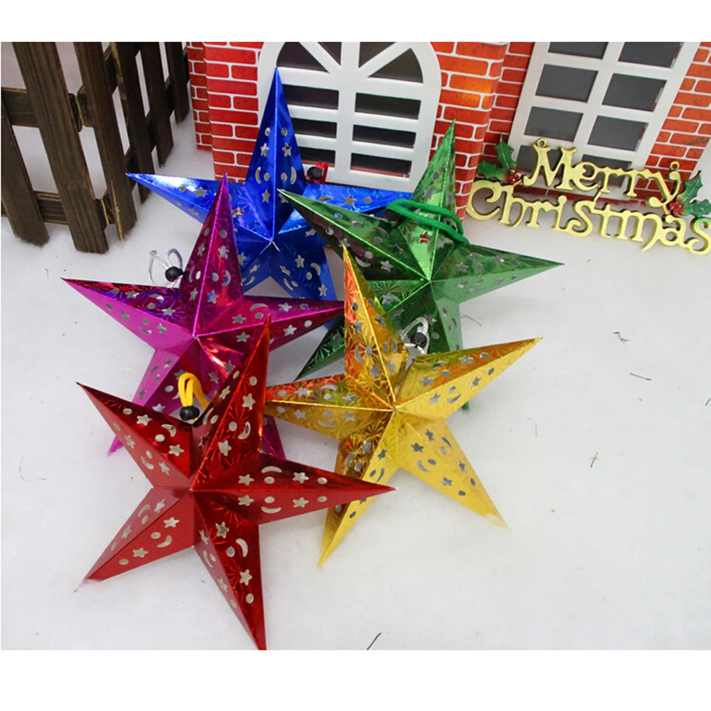 

2017 Xmas String Hanging Star Christmas Party Decoration Christmas Tree Ornament