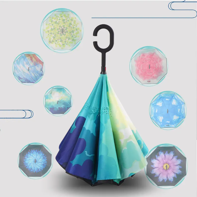 Miglior Ombrello Per Auto Inverso Impermeabile Automatico Grande Antivento Ombrello Da Giardino Uv Esterno Regenschirm Prodotti Per La Casa DE50YS