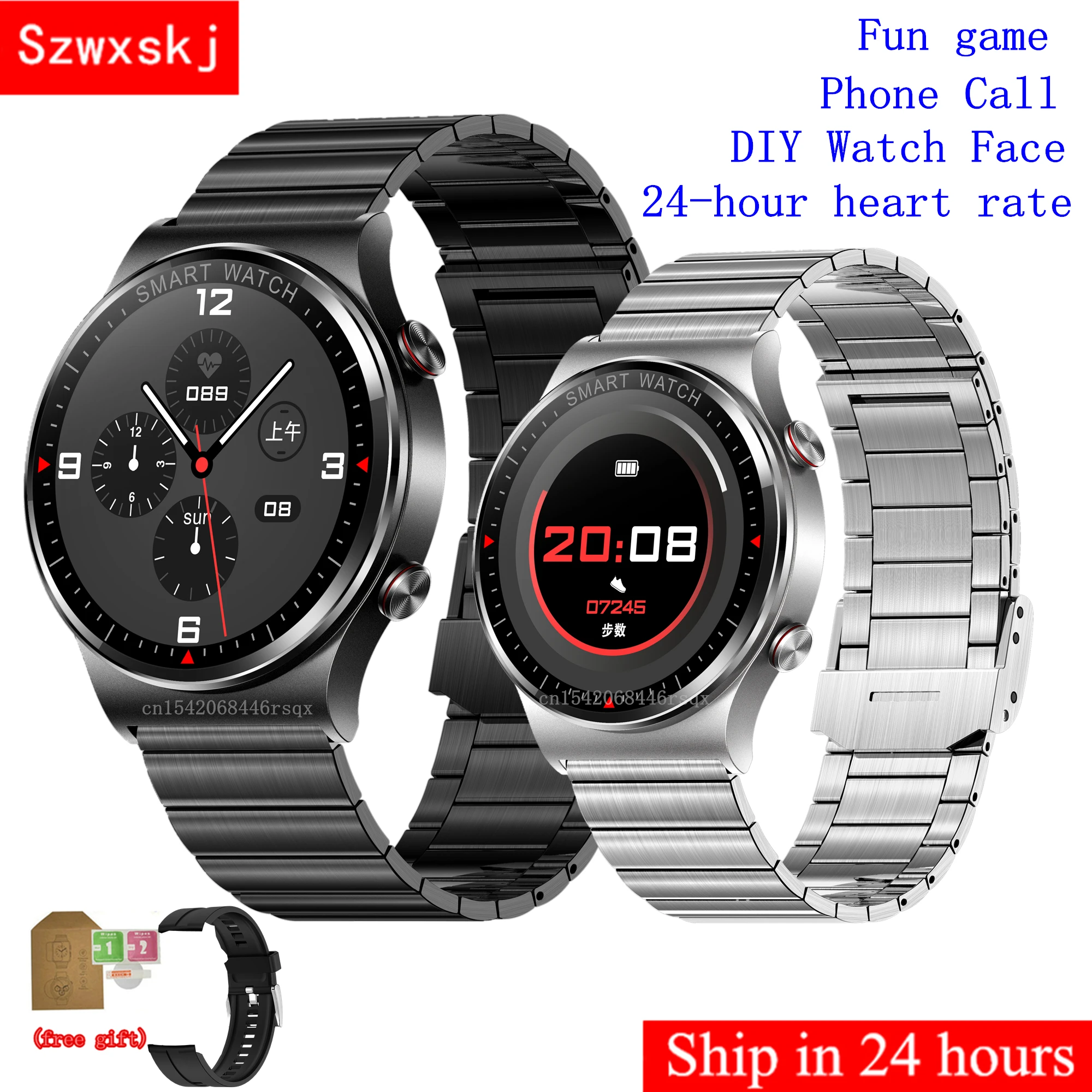 

AK36 Smart Watch Men Women Heart Rate 1.28" Full Touch Screen DIY Watch Face Blood Oxygen Phone Call Android IOS PK GT3 Pro KK70