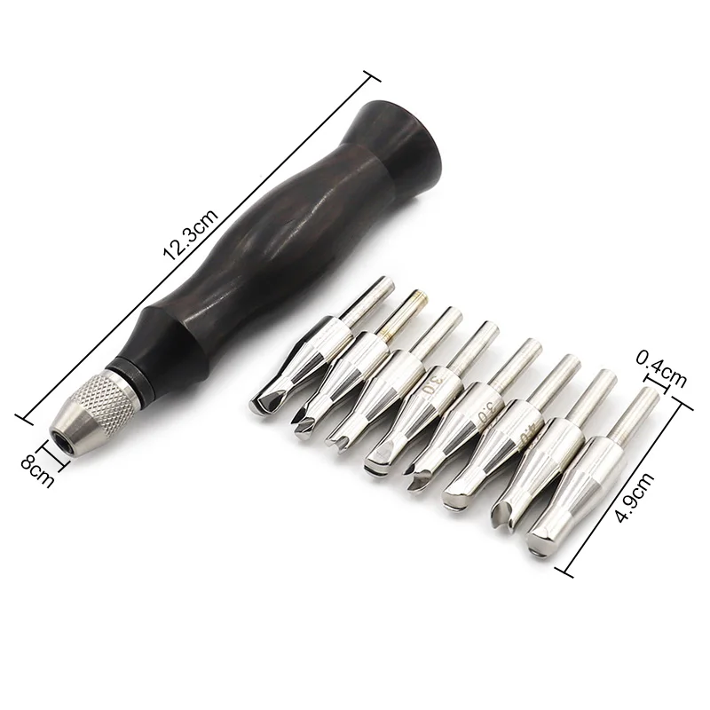 Sandalwood handle crimper edge indenter stainless steel shallow groove mark slotted scratch tool diy leather heatable edger | Дом и сад