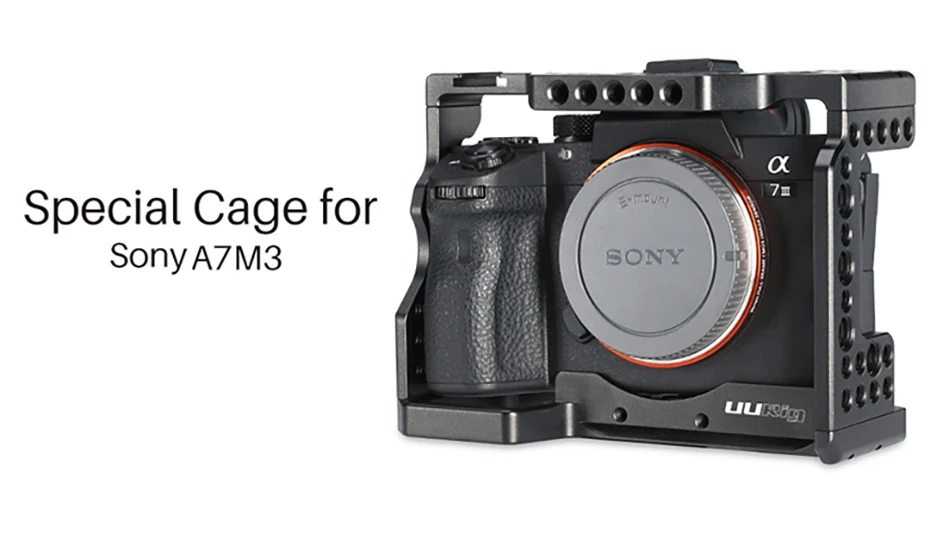 UURig C-A73 клетка для камеры для sony A7III Стандартный Arca-style быстросъемная пластина с верхней ручкой для sony a7iii A7R3 A7M3
