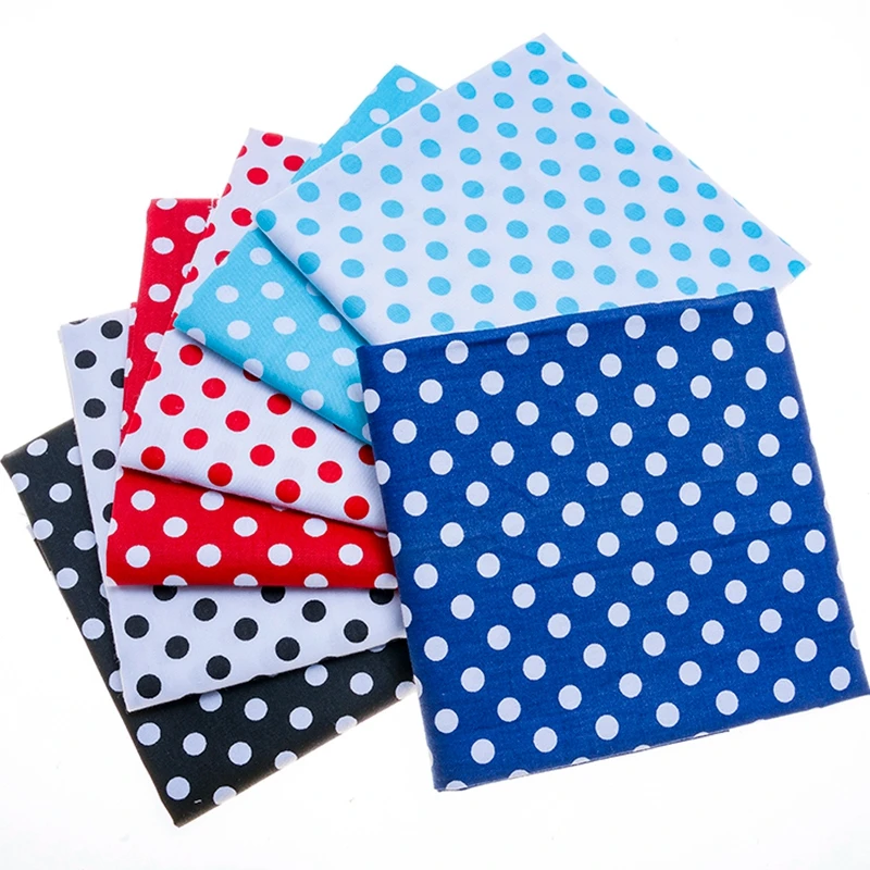 

10 Pcs/lot 40x50 Circle Point Printed Cotton Fabric Sewing Quilting Fabrics Quality for Patchwork DIY Sewing lting Material