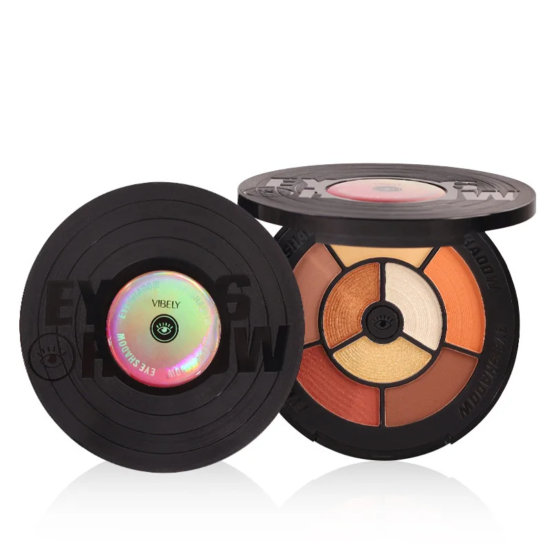 

Retro Vinyl Record Mode Eyeshadow Palette Matte Oogschaduw palette Glitter oogschaduw Make-Up Naakt Make Set Korea Cosmetica