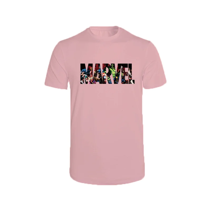 Мужская и женская футболка MARVEL модная повседневная из чистого хлопка с короткими
