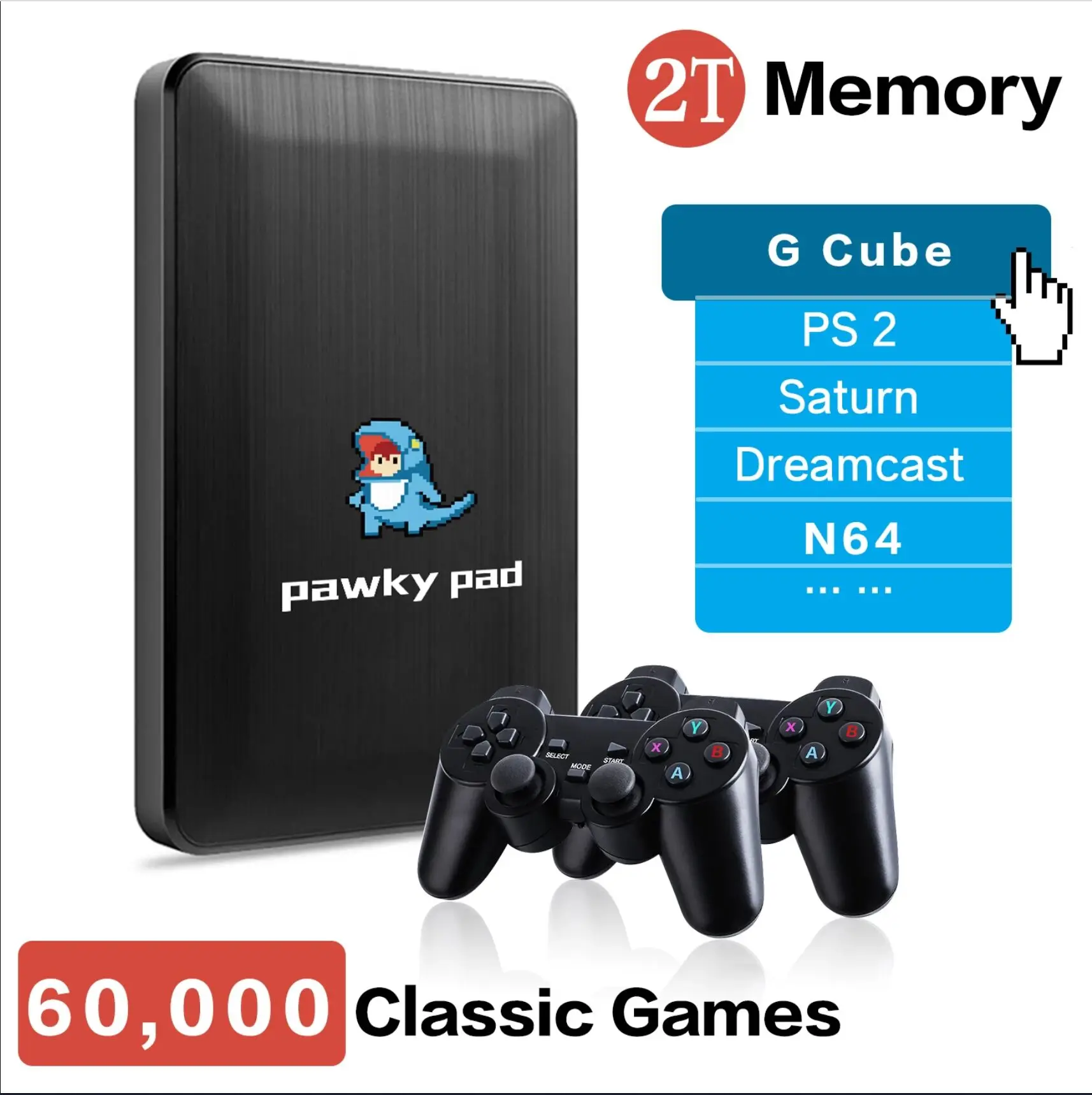 Игровая консоль Pawky Pad для G Cube/Saturn/PS2/N64 с более чем 45000 играми 4K 3D Retro Video только для работы на компьютере/ноутбуке под управлением Windows.