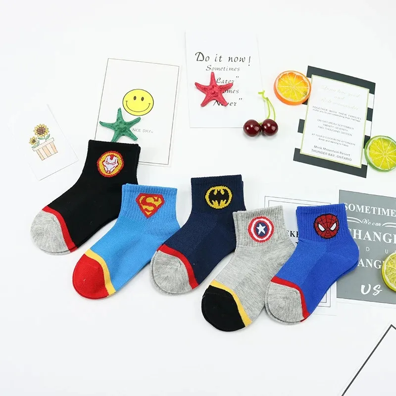 Детские носки весна-лето супергерой стиль колледжа косплей мультфильм удобные