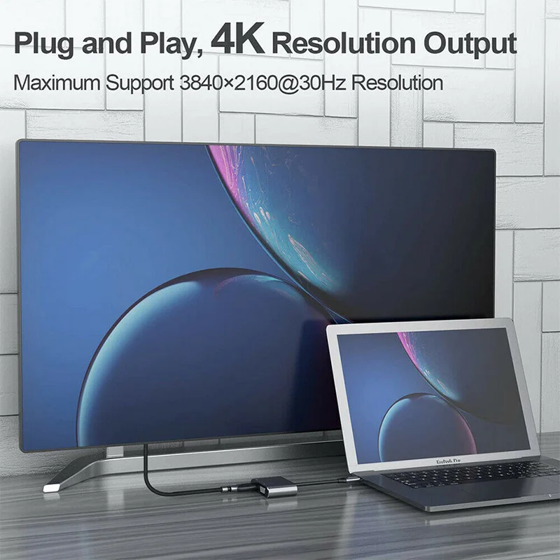 2 In1 Тип USB C на HDMI с поддержкой 4K VGA 3 0 PD адаптер аудио-видео конвертер совместимому