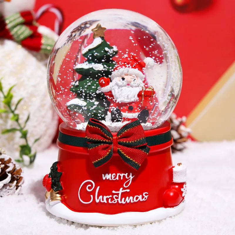 

2022NewYear'sDecorations,12cmChristmas Tree ElderlyBowknot Crystal Ball Music Box,Children's Christmas Gifts,HomeBedroom Display
