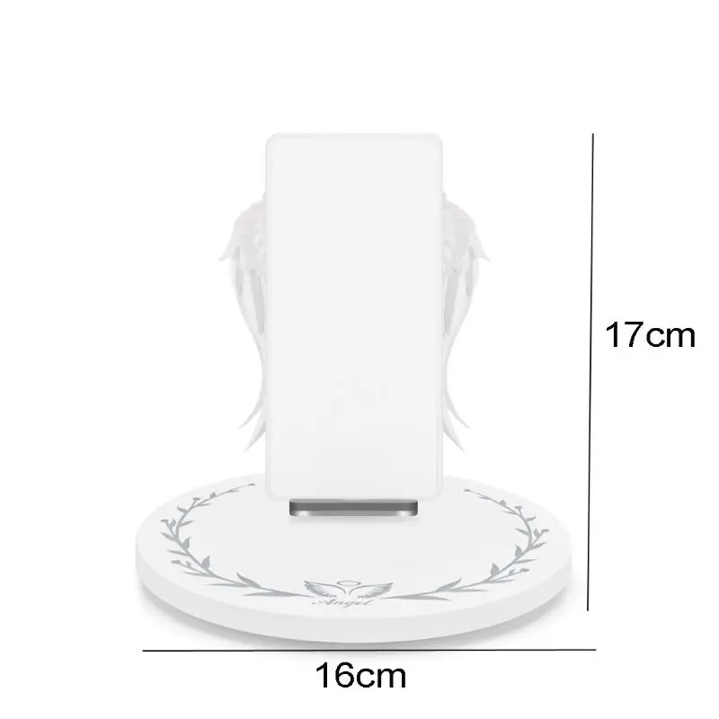 

Universal LED Qi Wireless Charge Dock 10W Angel Wing Fast Wireless Charger For Cellphone Pro X XR 8 Plus Mobile Phone