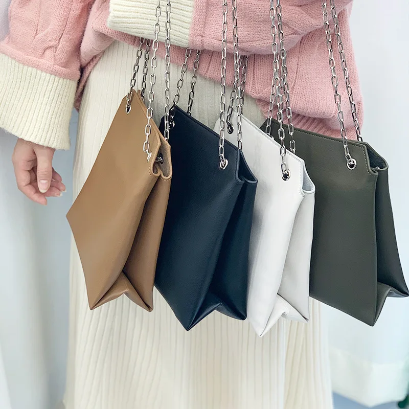 Мини-2020 Женская нишевая кожаная модная сумочка для подмышек элегантная простая