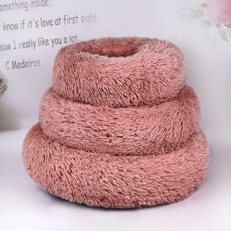 Круглая кровать для собаки моющиеся кошки маленькие пончики собачий дом супер