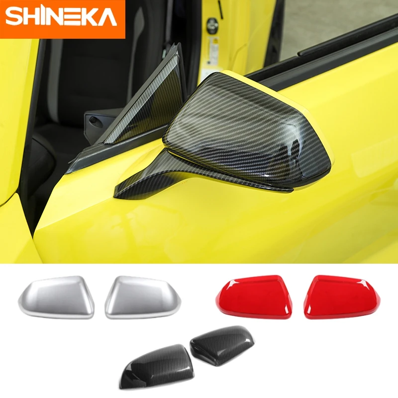 

SHINEKA Mirror & Covers For Chevrolet Camaro 2017+ ABS Car Rear View Mirror Decoration Cover For 6th Gen Chevrolet Camaro 2017+