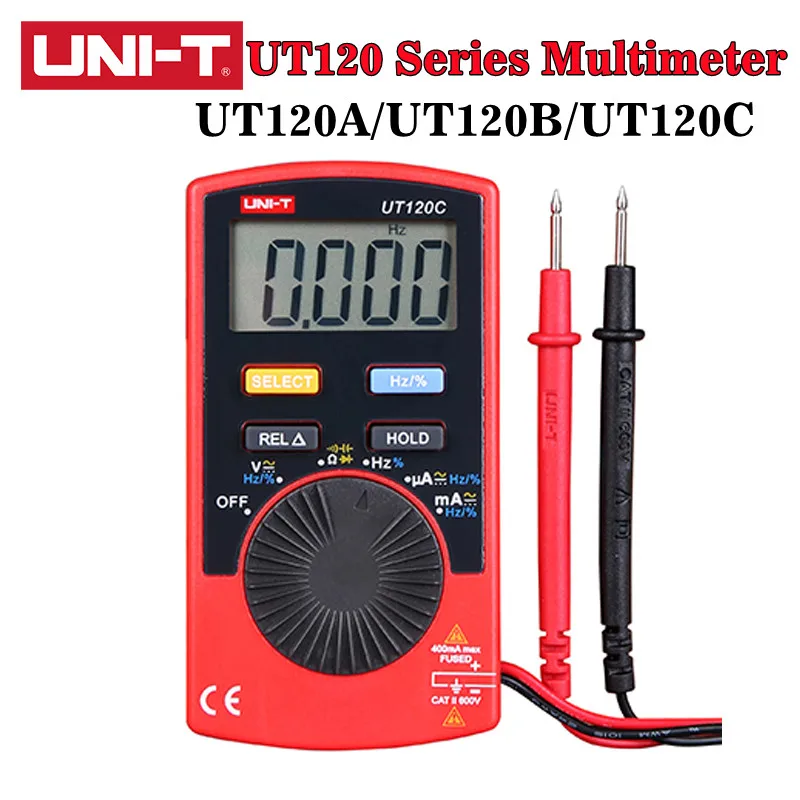 UNI T UT120A UT120B UT120C карман Размеры Цифровой мультиметр переменного тока/постоянного