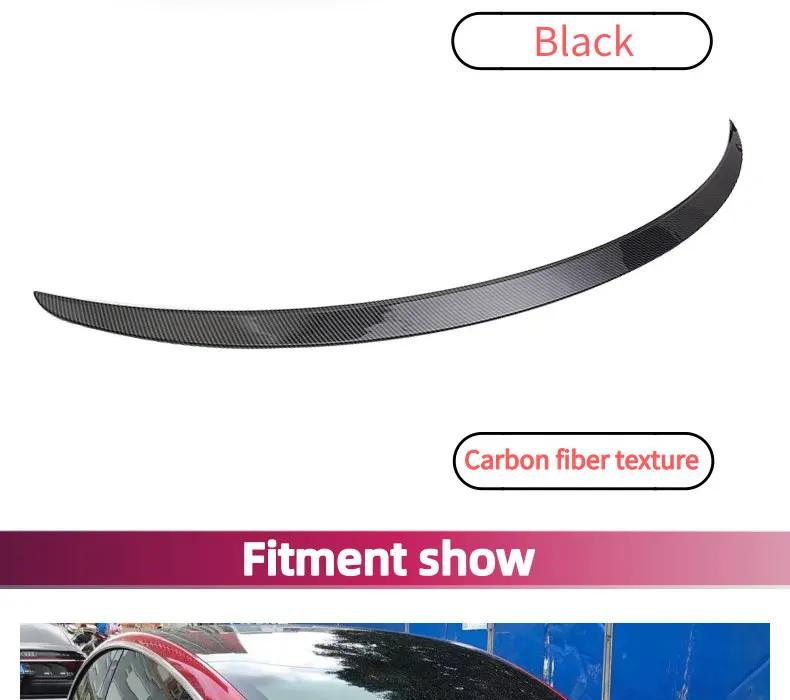 Rear trunk spoiler wing for Tesla model 3 year Rear Carbon Fiber texture Spoiler Car Rear Wing