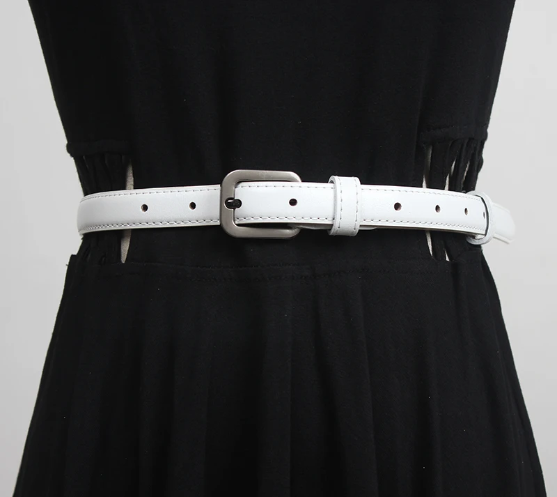 

Women's runway fashion genuine leather Cummerbunds female Dress Corsets Waistband Belts decoration narrow belt R3403