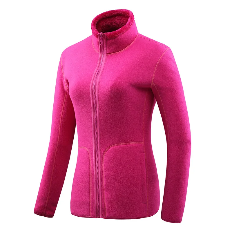 Women Rose Red 5XL мужская и женская зимняя бархатная утолщенная теплая куртка для спорта на открытом воздухе, альпинизма, рыбалки, верховой езды, пешего туризма, ветрозащитная Теплая Флисовая Куртка - Цвет: Women Rose Red