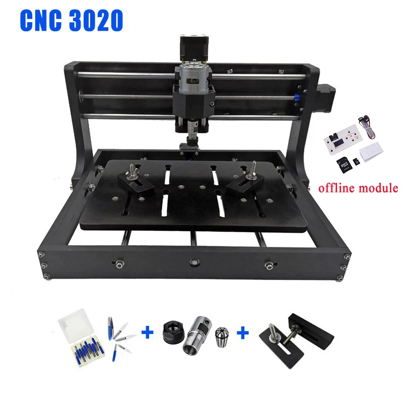 CNC 3020 Diy мини-машина 3 оси pcb фрезерный станок, деревообрабатывающий станок, лазерная гравировка с GRBL управлением в автономном режиме лучшие передовые игрушки - Цвет: standard