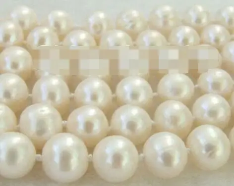 

K8044-47" 8-9mm natural black green champagne baroque freshwater pearl necklace