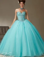 Cheap Coral Quinceanera Gowns Sweet 16 Princess Mint Green Pink Baby Blue mother of the bride Dresses Online 2018 Ball Gown