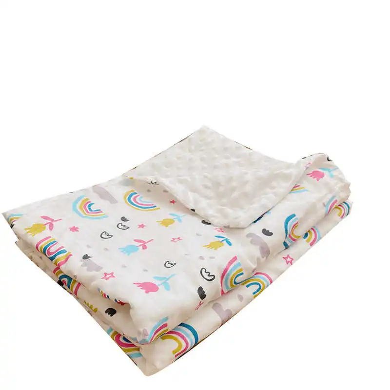 

Cotton fibre Children Peas blanket, children blanket, double-layer baby blanket, air conditioning Quilt