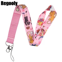 cardcaptor sakura lanyard keys phone holder funny neck strap with keyring id card diy animal webbings ribbons hang rope