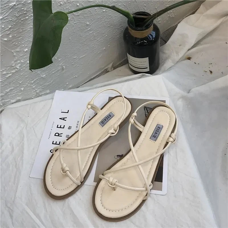 

Summer New Ladies Roman Shoes Korean Style Fashion College Style Flat Sandals for Women Leisure Outdoor Vacation Beach Sandals