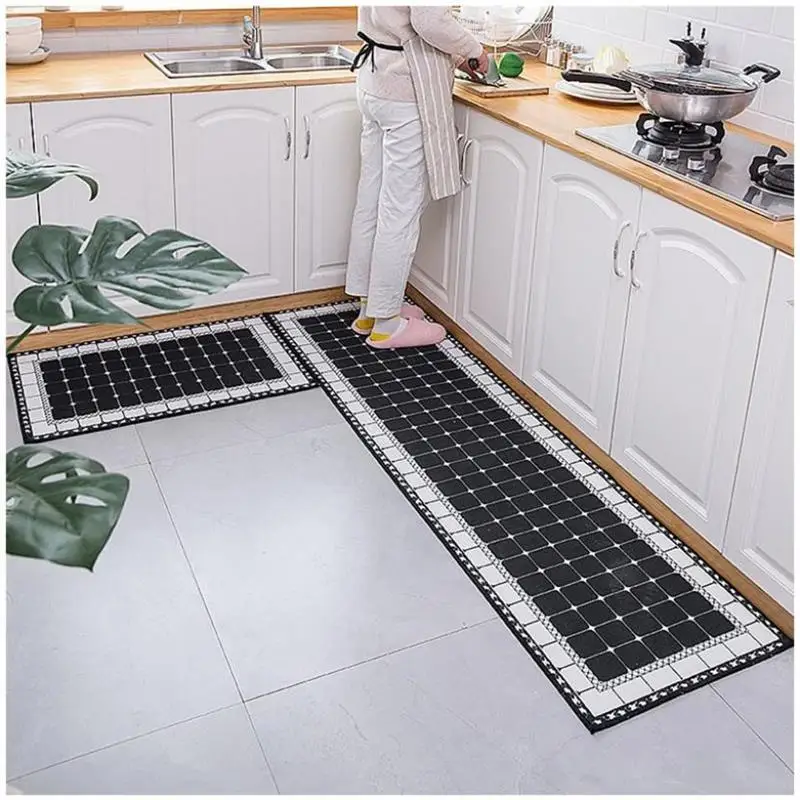 Современный Противоскользящий домашний длинный кухонный коврик ковер для