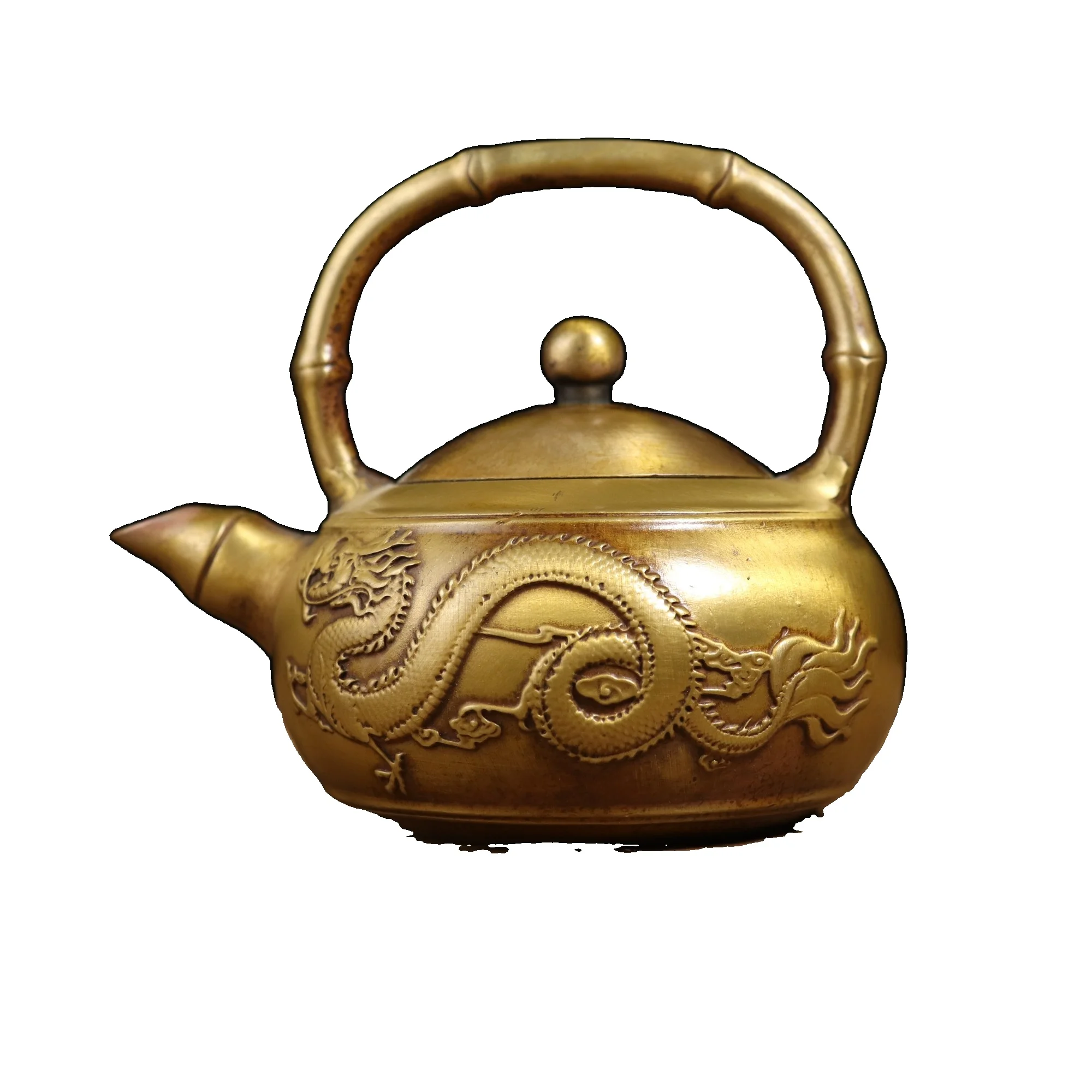 

Кувшин LaoJunLu из чистой меди с драконом и Фениксом, имитация античной бронзы, коллекция шедевров, традиционный китайский сосуд