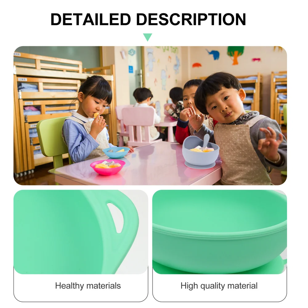 

1 Set Toddler Feeding Bowl with Suction Cup Heat Resistant Baby Bowl with Spoon