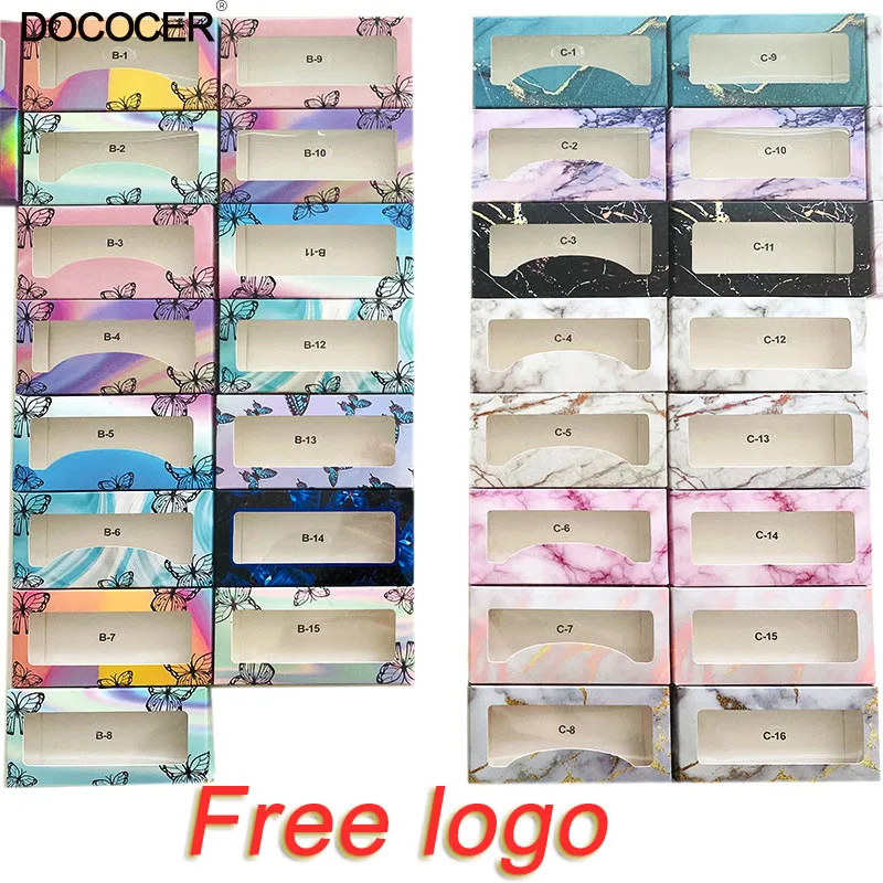 

wholesale paper Eyelash Packaging Box Lash Boxes Packaging Custom Logo Faux Mink Lashes Strip Empty Case Bulk Vendors
