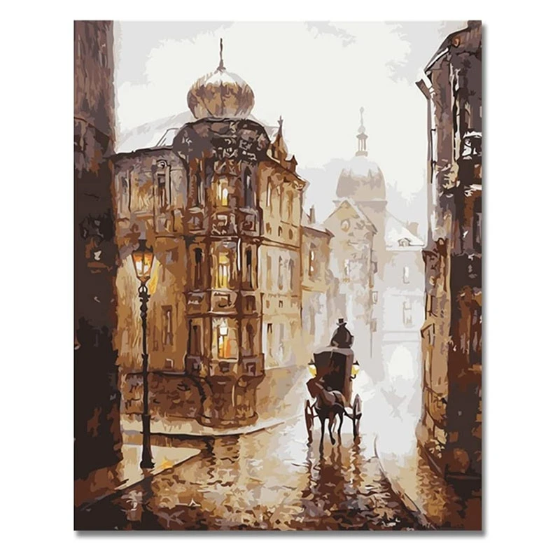 Краска по номерам наборы для взрослых DIY Рисование на холсте краска