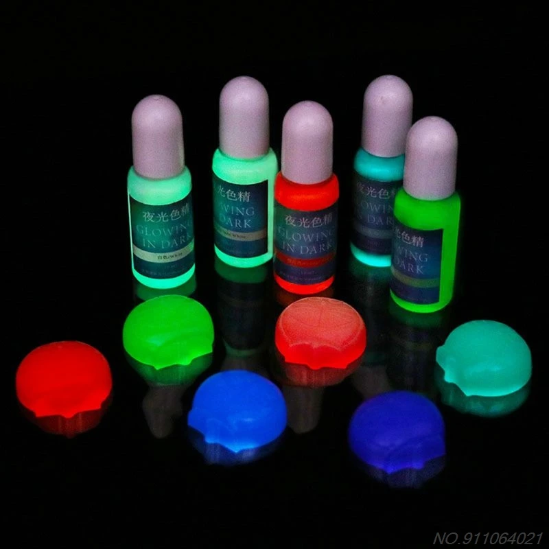 

20 Colors Glowing in Dark Epoxy Resin Pigment Kit Luminous Colorant Liquid Resin Dye Jewelry Making Tools M22 21 Wholesales