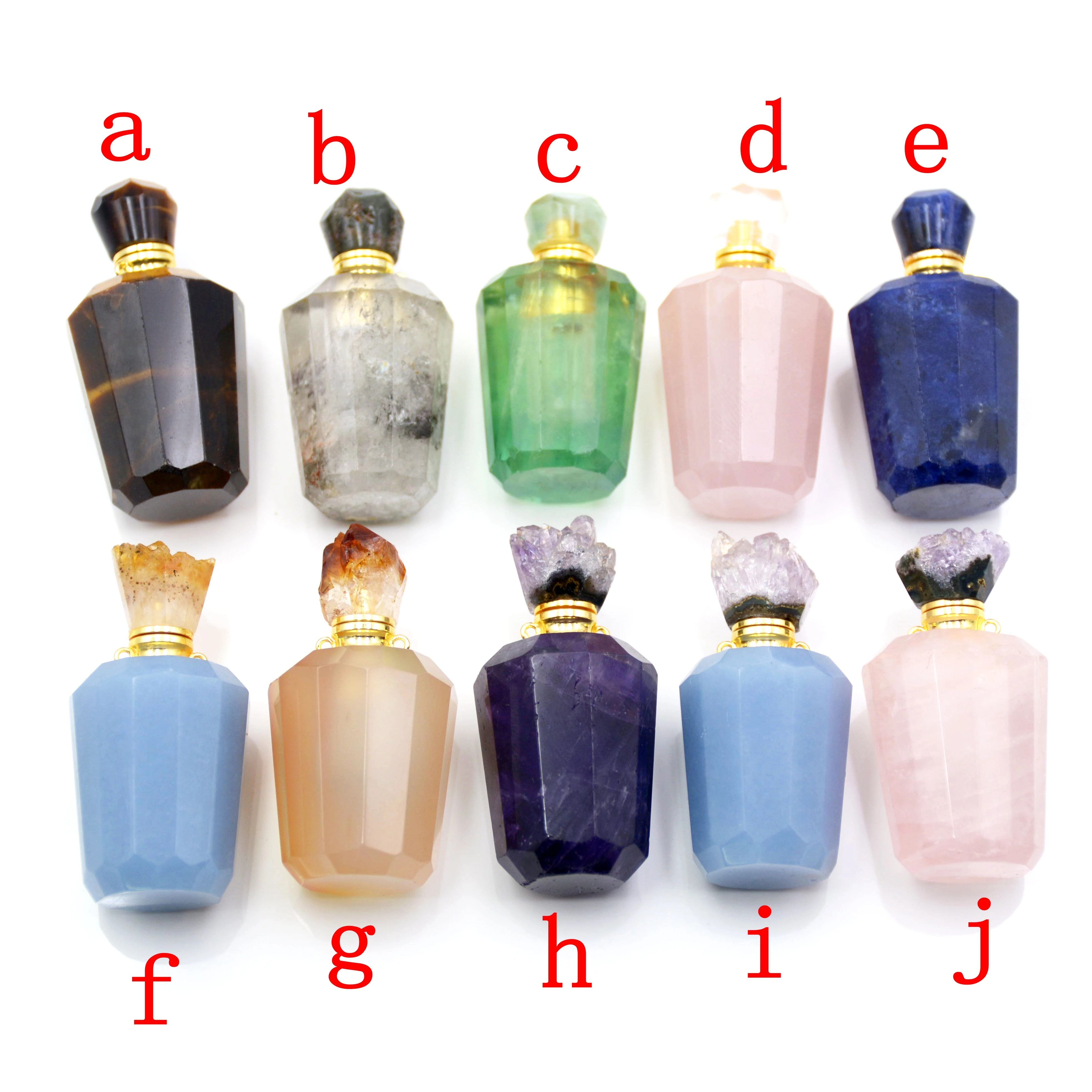 Натуральный розовый quartzs Аметист драгоценные камни эфирные масла флакон духов