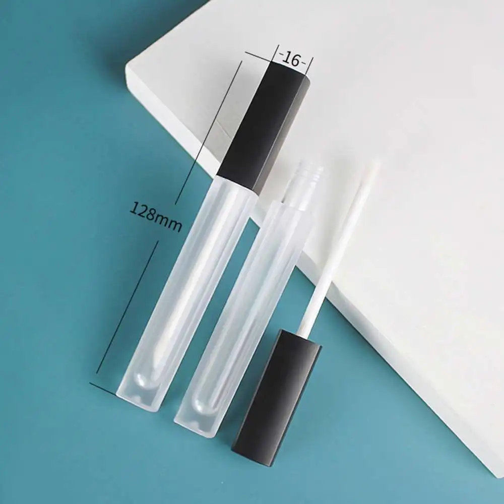 

10pcs/set 4.5ml Frosted Texture Square Lip Glaze Tube Empty Tube Cosmetic Tube Lip Gloss Color Lip Oil Separate Bottle