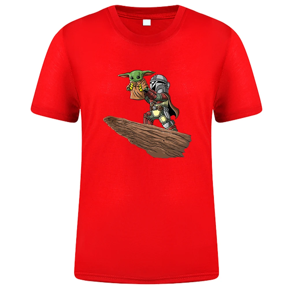 

Mandalorian Yoda Funny Print T-Shirt Male Casual Streetwear T Shirt Cotton Comics Tops Men Disney Star Wars Cute Tee Shirts