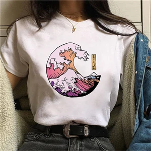 Summer Beautiful Sun Printed T shirt Women 90s Graphic T-shirt Harajuku Tops Tee Cute Short Sleeve Animal Tshirt Female Tshirts