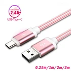 USB-кабель для передачи данных и зарядки, 25 см, 1 м, 2 м, 3 м