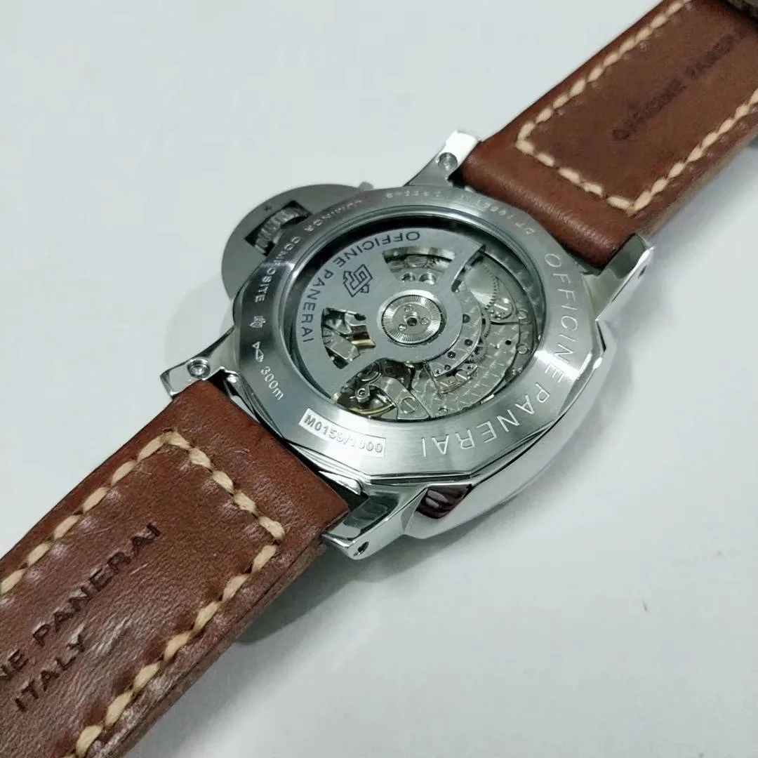 

Classic New Men Automatic Mechanical Silver Blue Brown Leather 10 Days GMT Sapphire Stainless Steel Luminous 1950 Watches