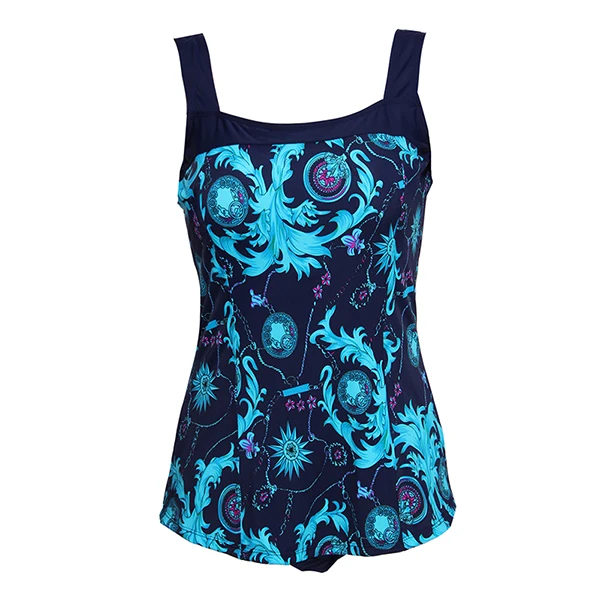 blue-new Andzhelika bikini женский купальник монокини Купальник-платье Боди больших размеров DY7889 - Цвет: blue-new