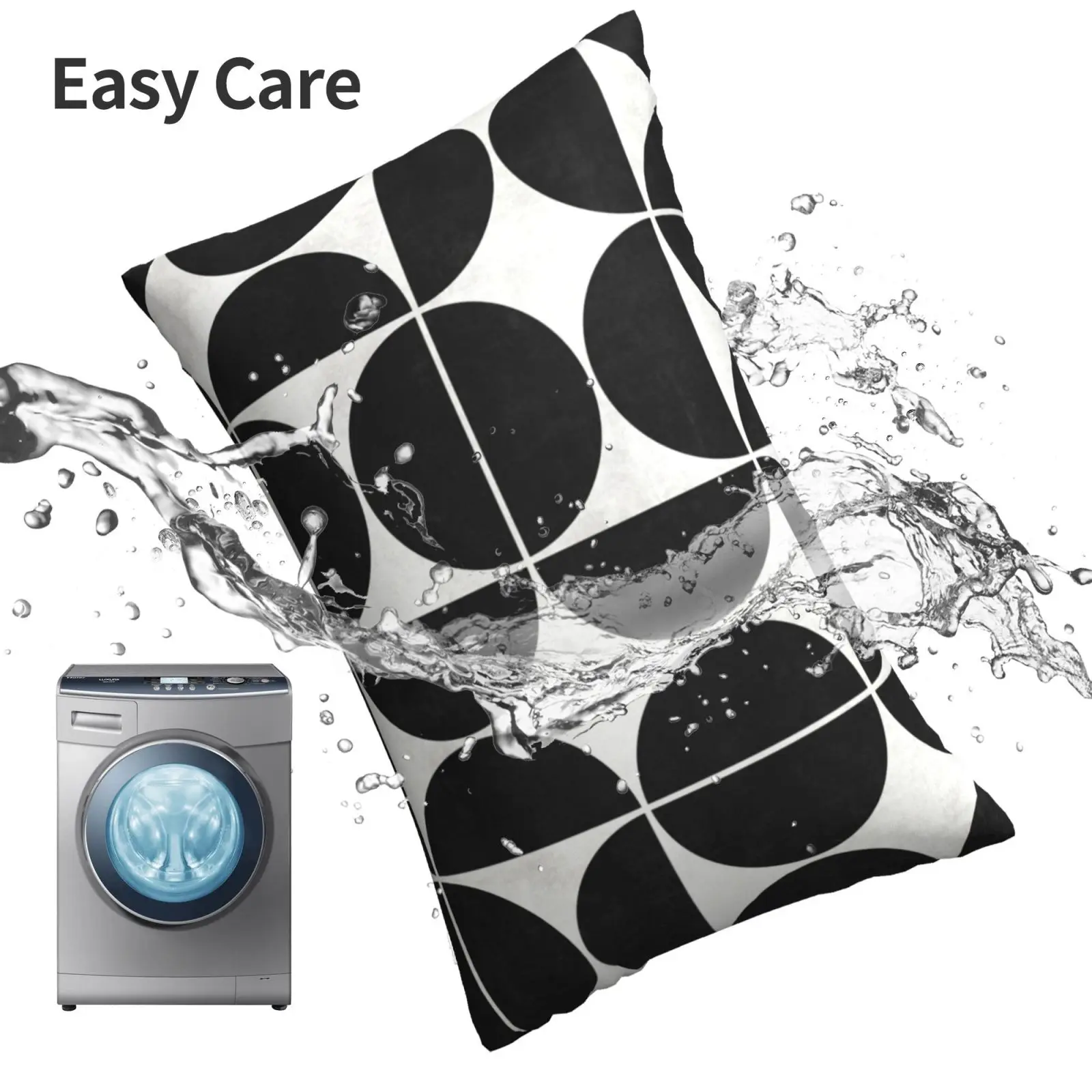 Современный узор среднего века № 3-черно-белая бетонная Подушка Чехол 20x30 50*75