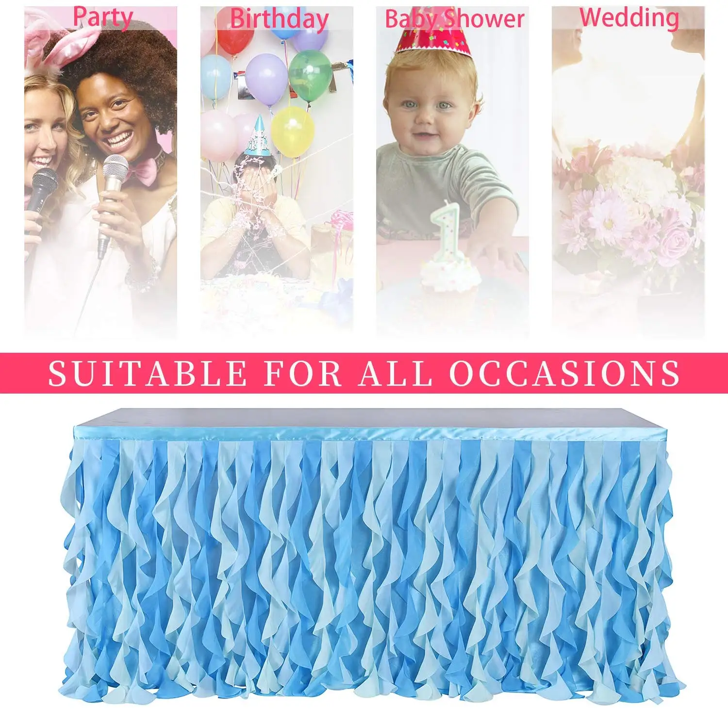 6 футов курчавая ива синяя кружевная юбка из тафты пачка тюля для круглого или