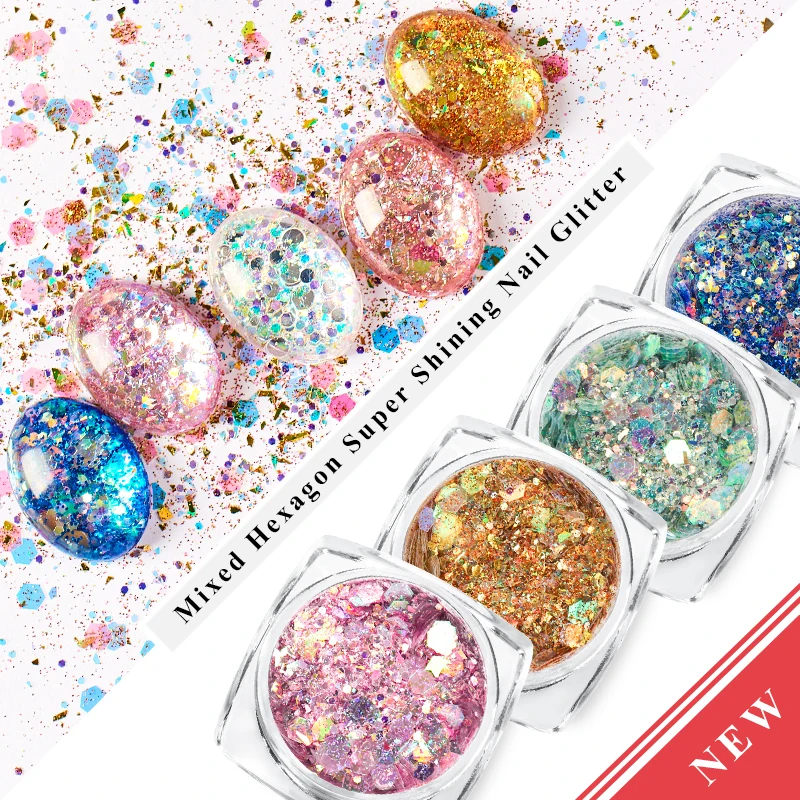 Голографический порошок для ногтей с четырьмя лилиями блестки ультратонкие