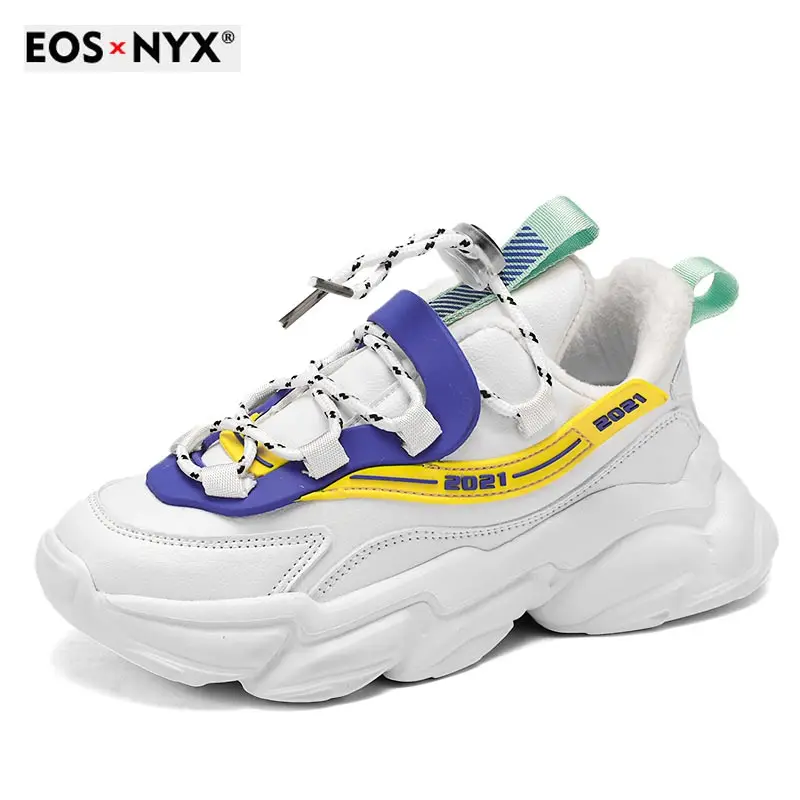

EOSNYX 2021 модная Осенняя детская повседневная обувь, модные дышащие вязаные кроссовки с мягкой нескользящей подошвой для мальчиков и девочек