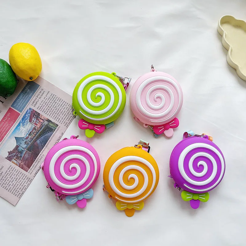 

Новинка 2021, детский мини-клатч, милая маленькая сумка для девочек с нулевой монетницей, Детская сумка-мессенджер из силикагеля, кошелек для ...