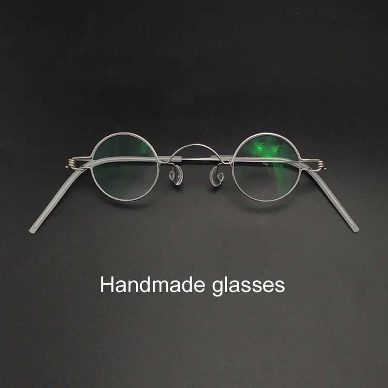 Handmade vintage round glasses diameter 30 32 34 36 38mm small  frame men women retro optical prescription Round lens eyeglasses