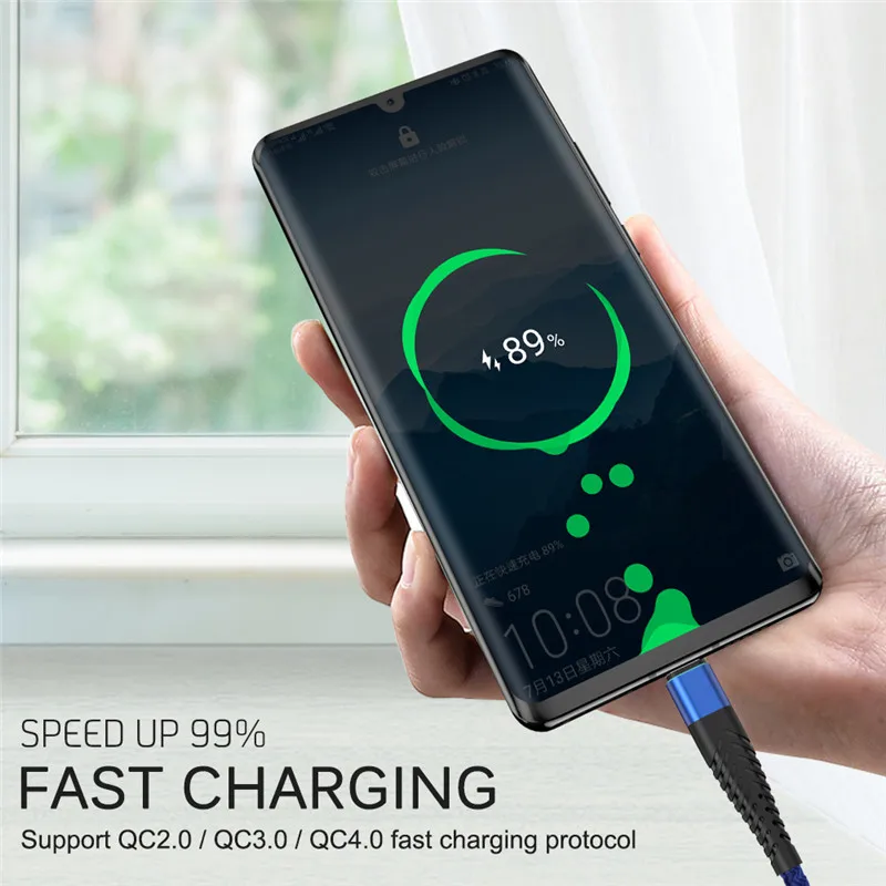 Кабель Micro USB 1 м 2 3 быстрая зарядка для Samsung S7 S6 Xiaomi Redmi Note 4 5 Pro Android мобильный