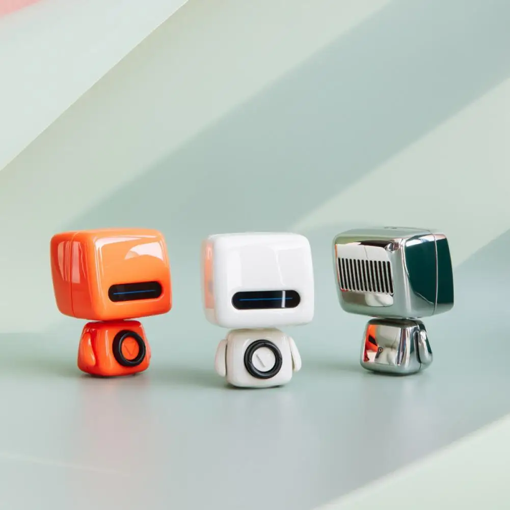 

Portable Bluetooth Wireless Rechargeable Cute Robot Shape Speaker Music Player